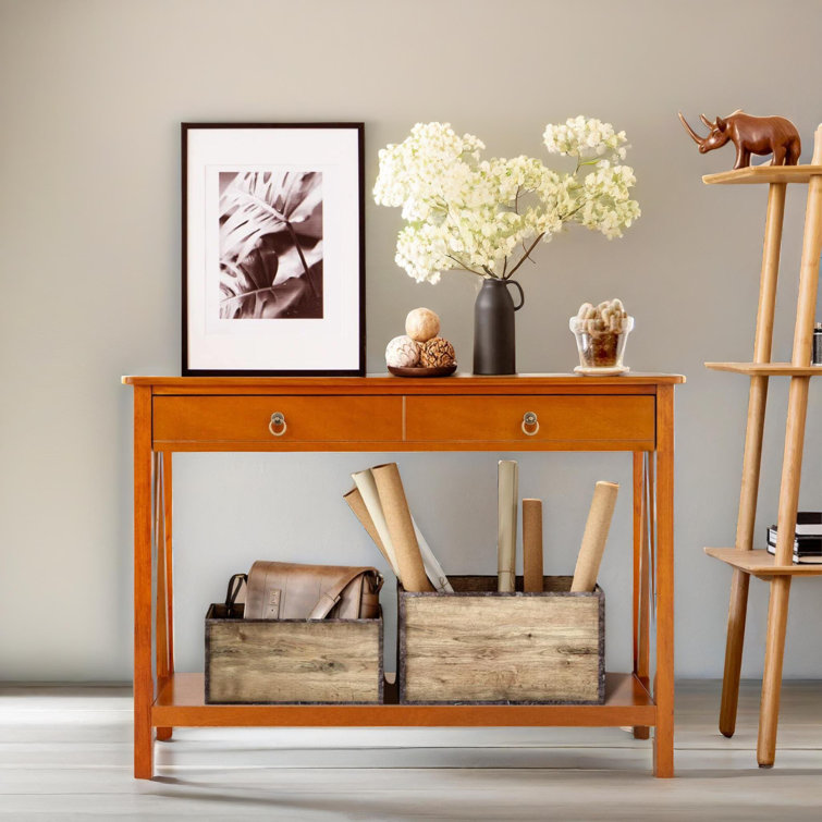 Living room console table with storage discount